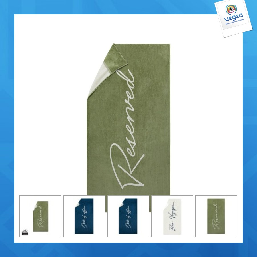 Drap de plage avec logo pour transat - vinga