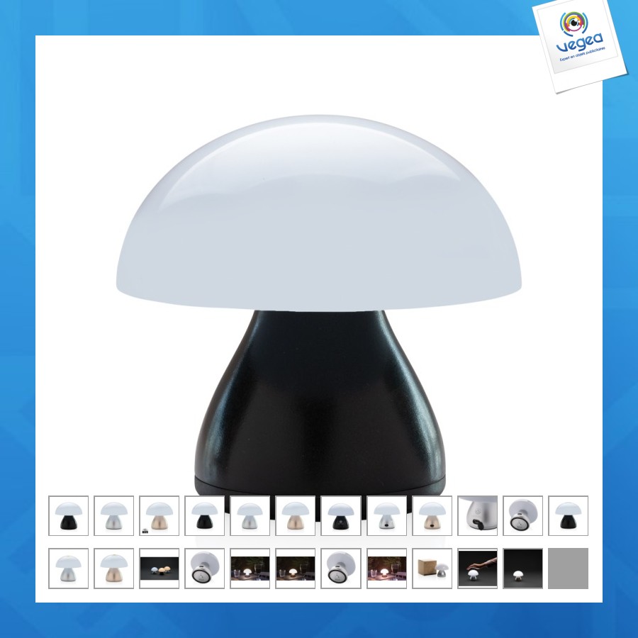 Lampe publicitaire de table rechargeable par usb en plastique rcs luming