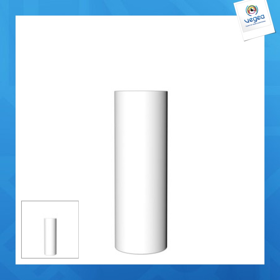 Verre tube long lime blanc opaque