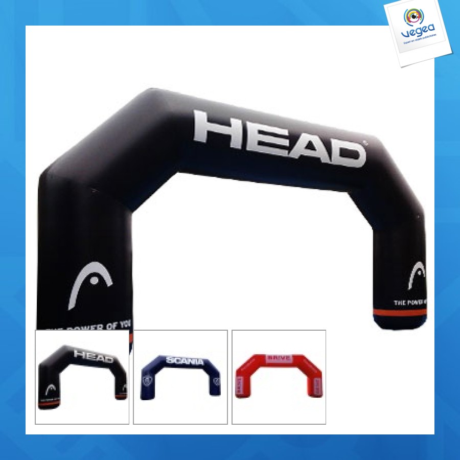 Arche gonflable ventilée personnalisable 5,4 x 2,7m
