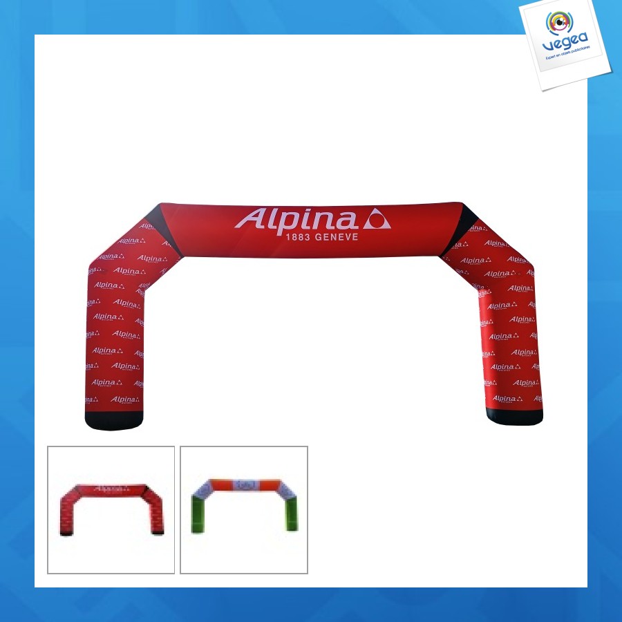 Arche gonflable ventilée personnalisable 8 x 4m