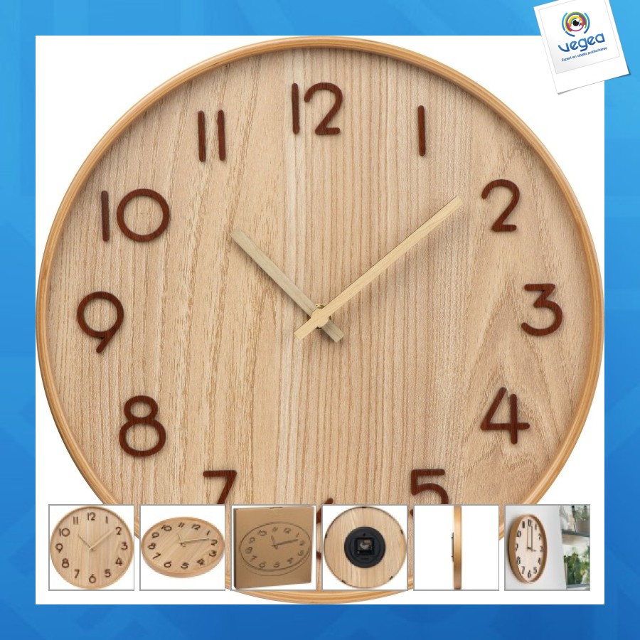 Horloge murale personnalisée en bois