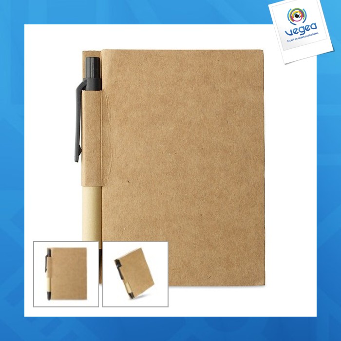 Bloc-notes avec mini-stylo recyclé
