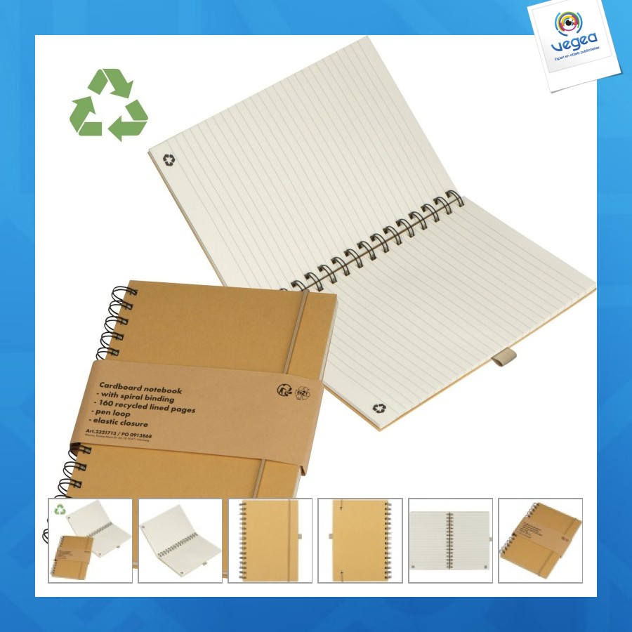 Carnet personnalisable de notes en carton