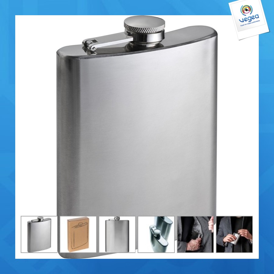 Grande flasque personnalisée en inox 237ml