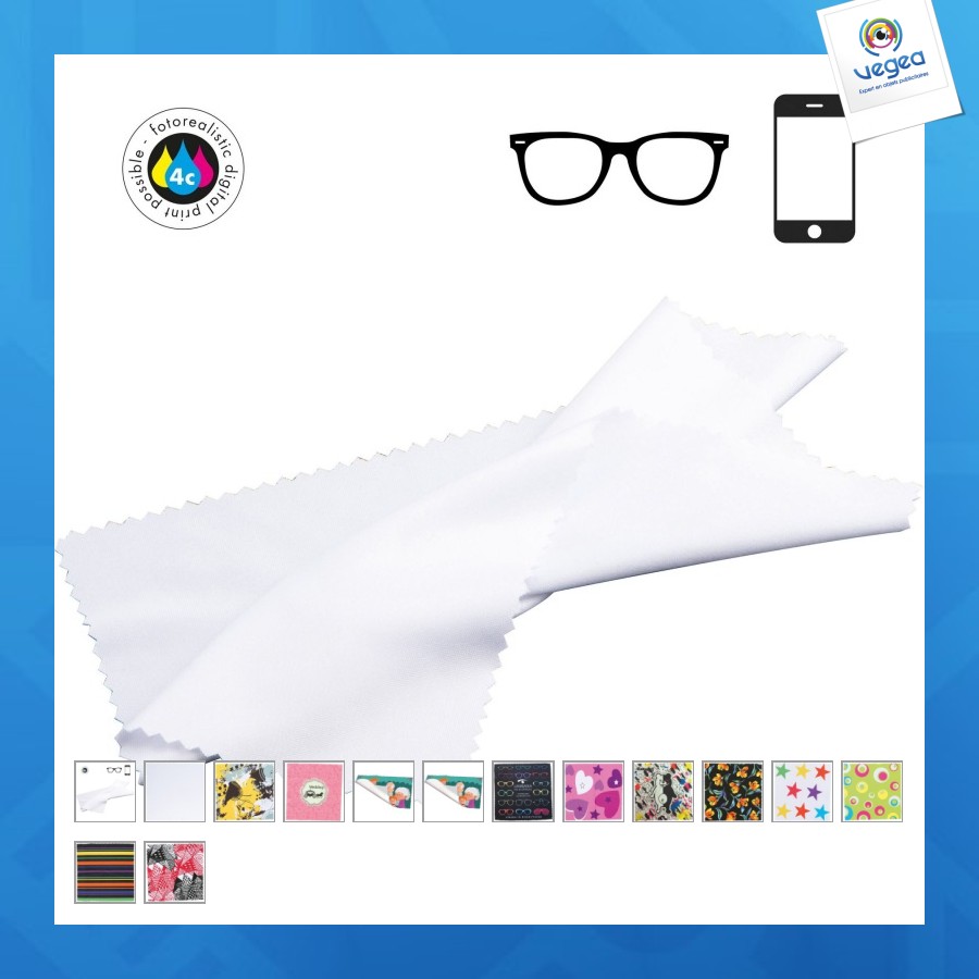 Chiffon de nettoyage publicitaire pour lunettes