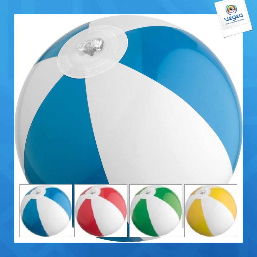 Mini ballon de plage publicitaire bicolore