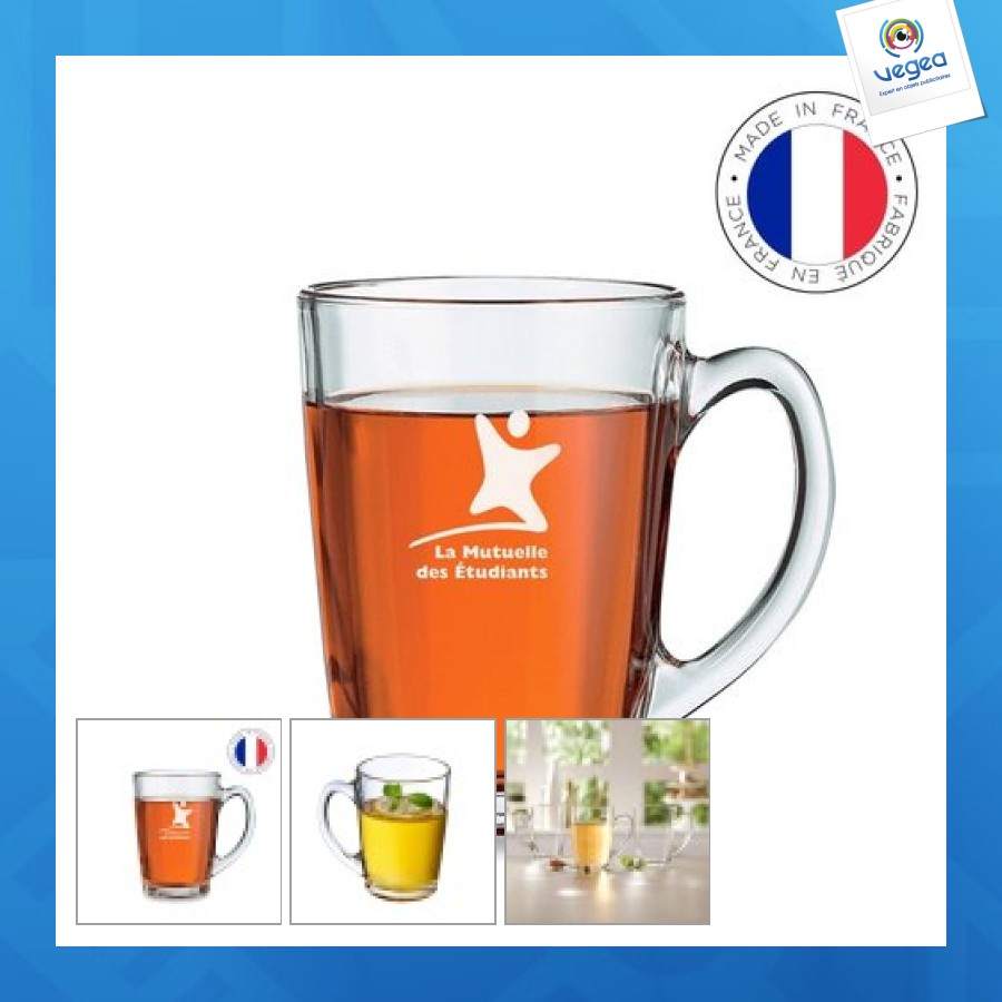 Mug en verre personnalisable classique 32cl