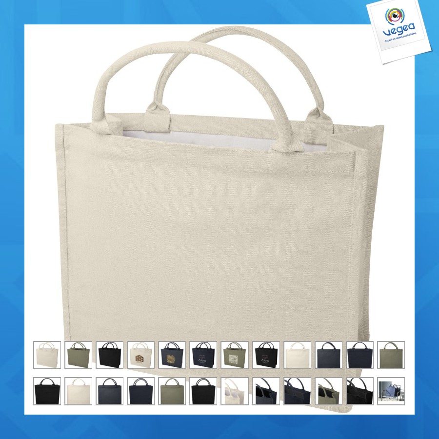 Sac personnalisé shopping pheebs recyclé de 400g/m² pour livre