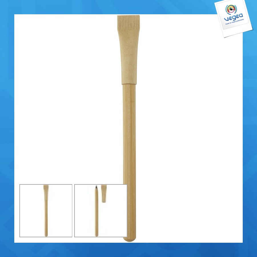 Stylo sans encre personnalisable seniko en bambou