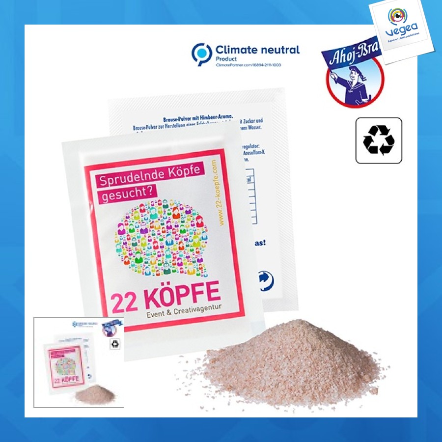 Poudre effervescente ahoj en sachet papier