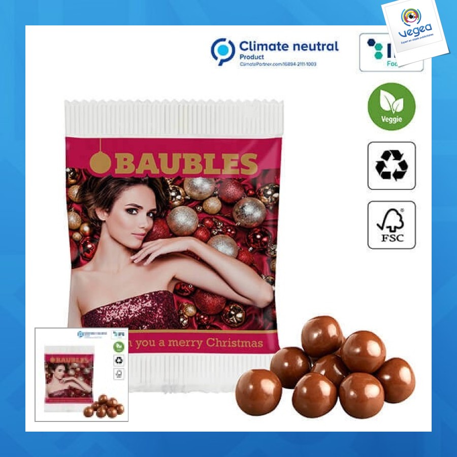 Boules croustillantes au chocolat en sachet papier