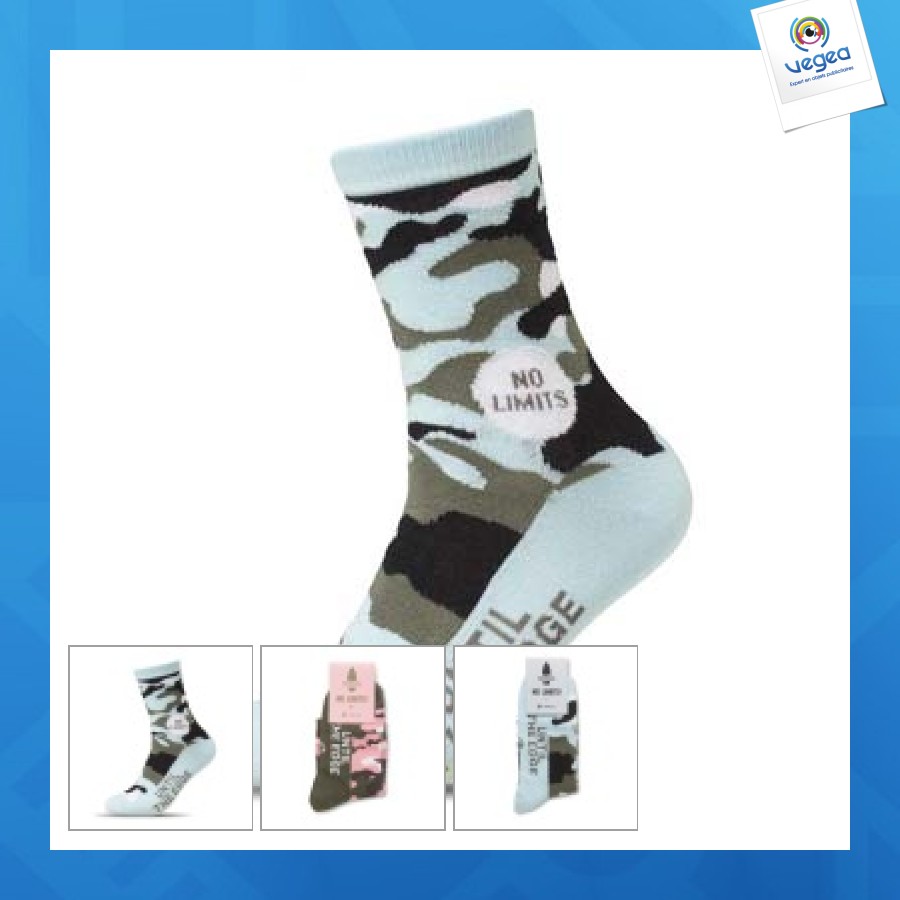 Chaussettes promotionnelles en jacquard
