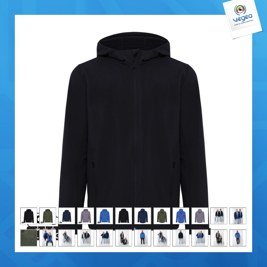 Veste soft shell en polyester recyclé iqoniq