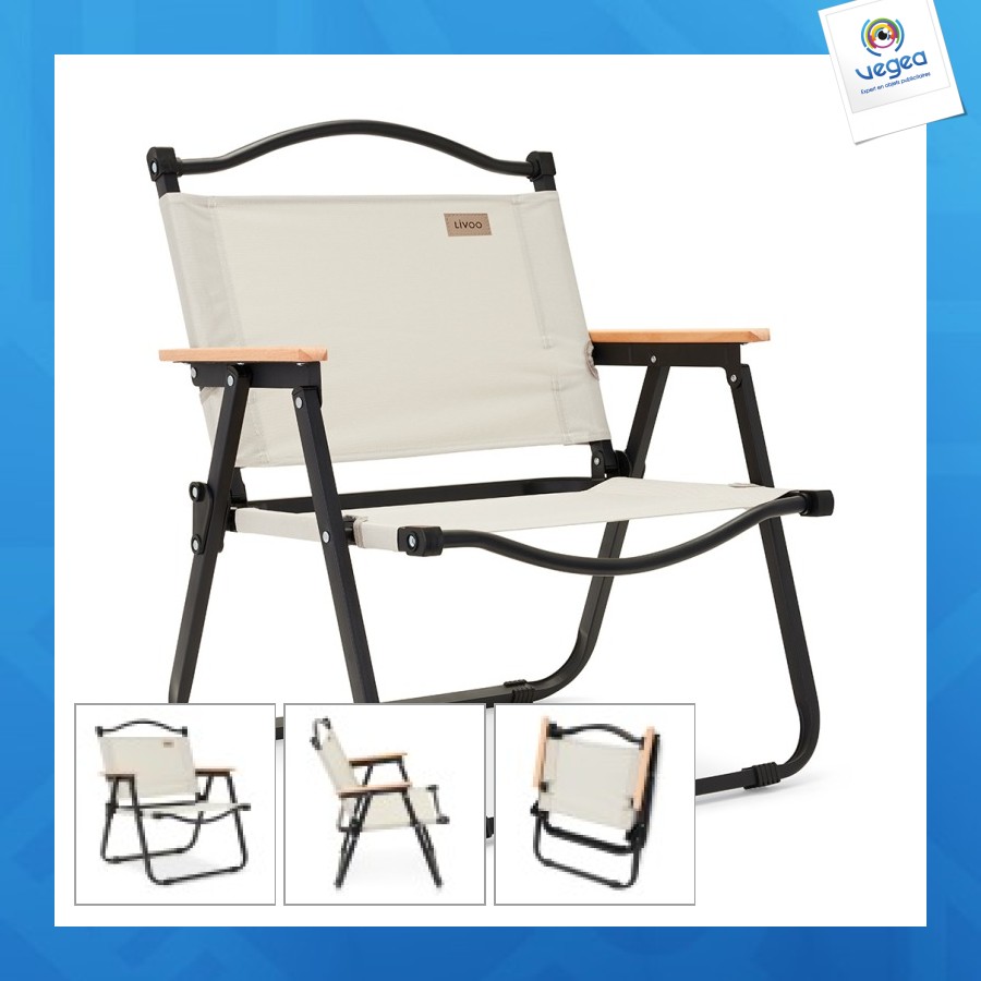 Chaise de camping publicitaire pliante