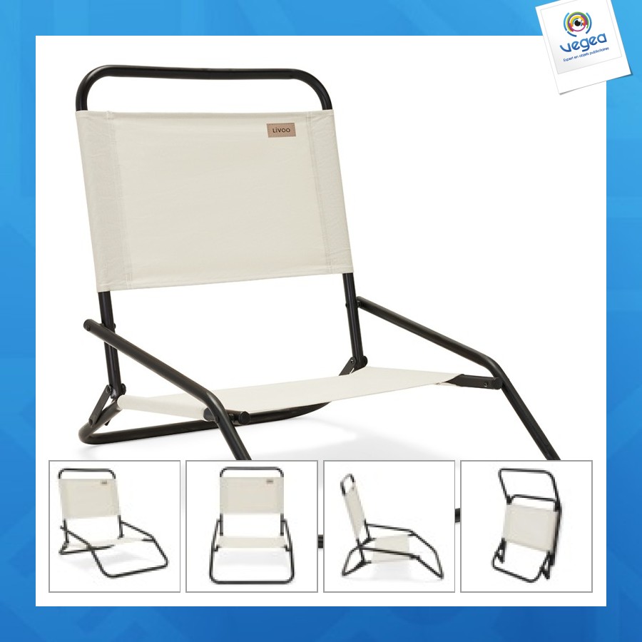 Chaise de plage publicitaire pliante