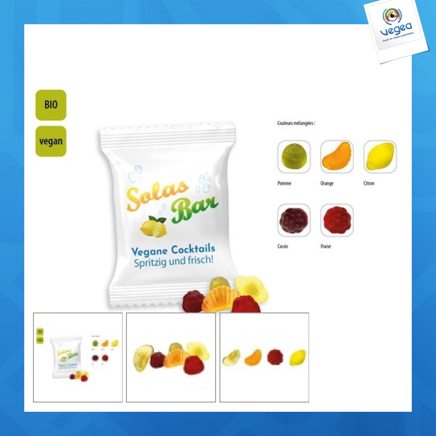 Bio mini fruits vegan en sachet promo
