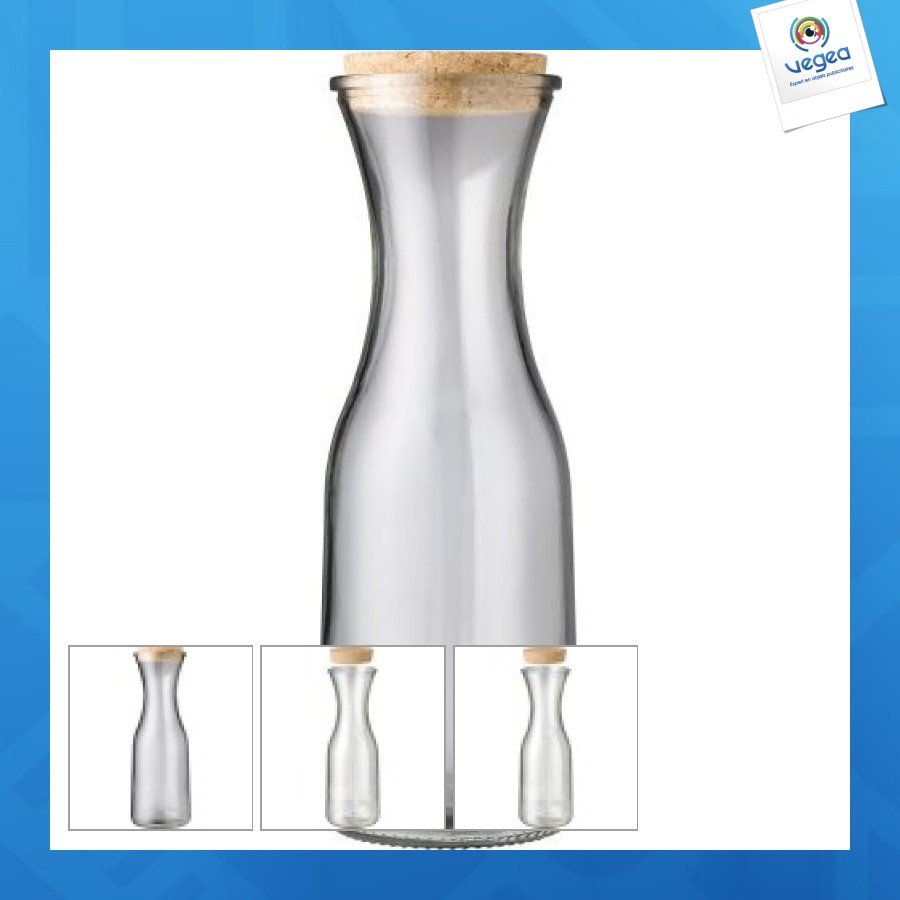Carafe personnalisée en verre recyclé de 1 l rowena
