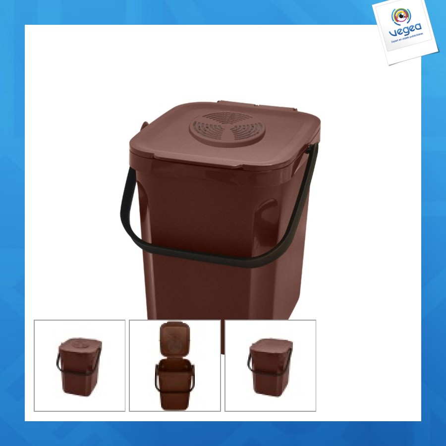 Poubelle publicitaire organique active 10l