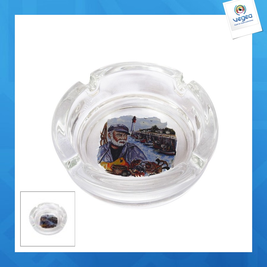 Cendrier promotionnel en verre