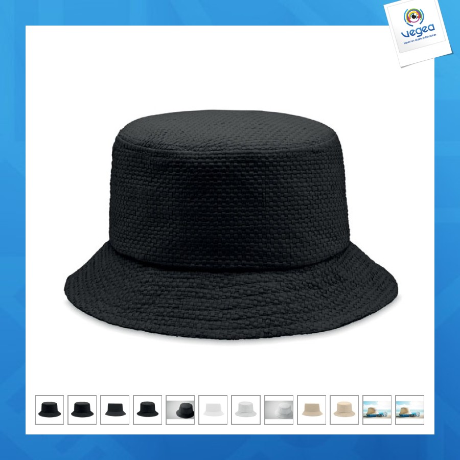 Bob chapeau promotionnel en paille de papier