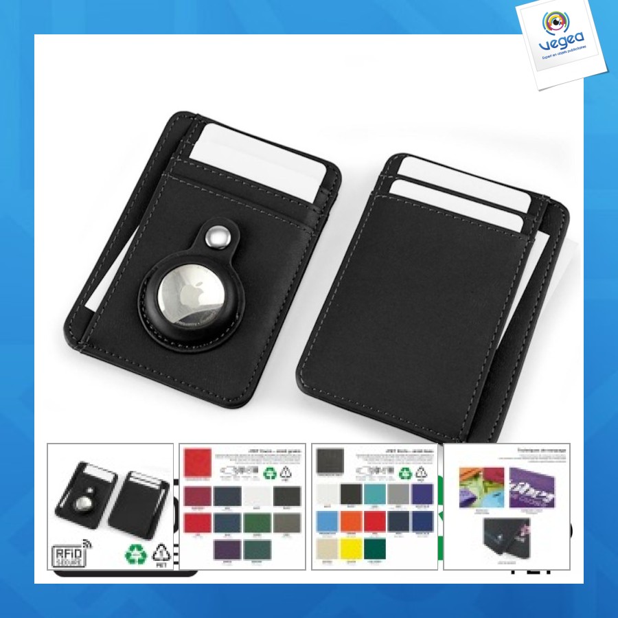 Porte-cartes airtag anti-rfid en rpet