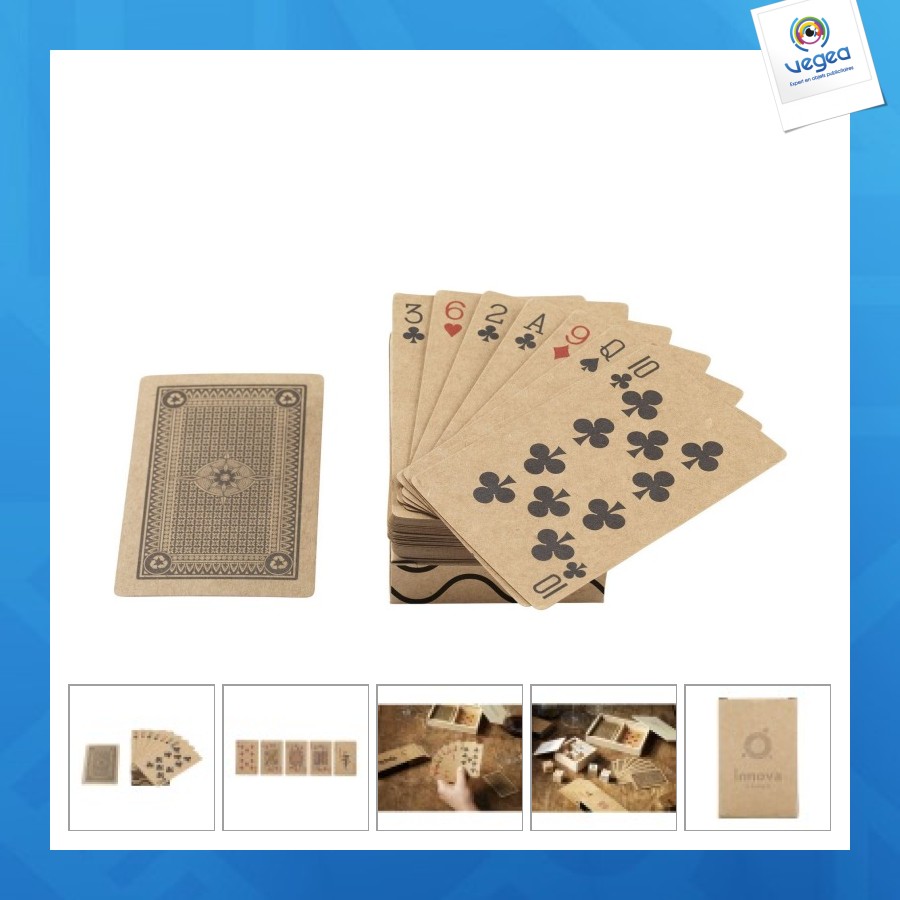 Recycled playing cards single jeu de cartes personnalisable