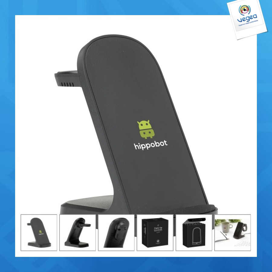 Triple-up rcs recycled abs wireless charger stand