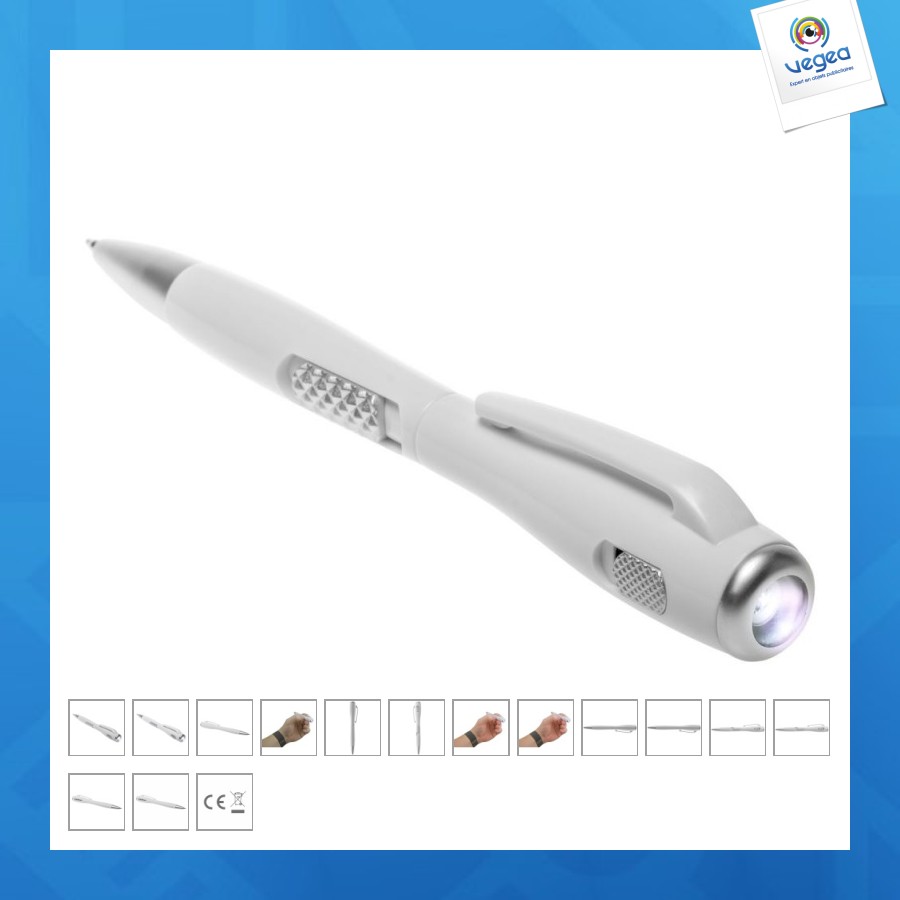 Stylo bille personnalisable avec lampe led - stephen