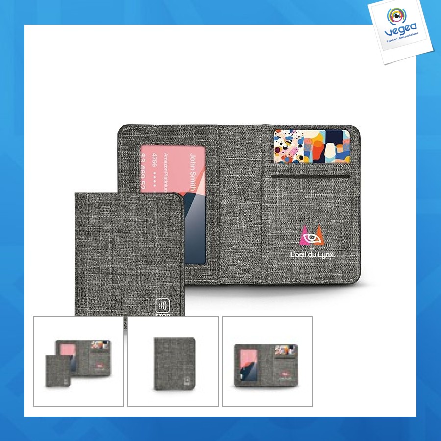 Porte carte de credit avec stop rfid