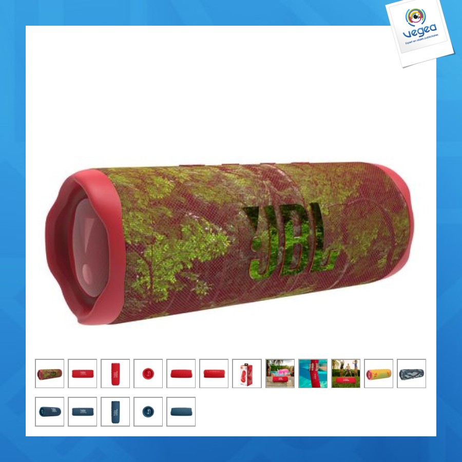 Jbl flip 6 publicitaire bleu