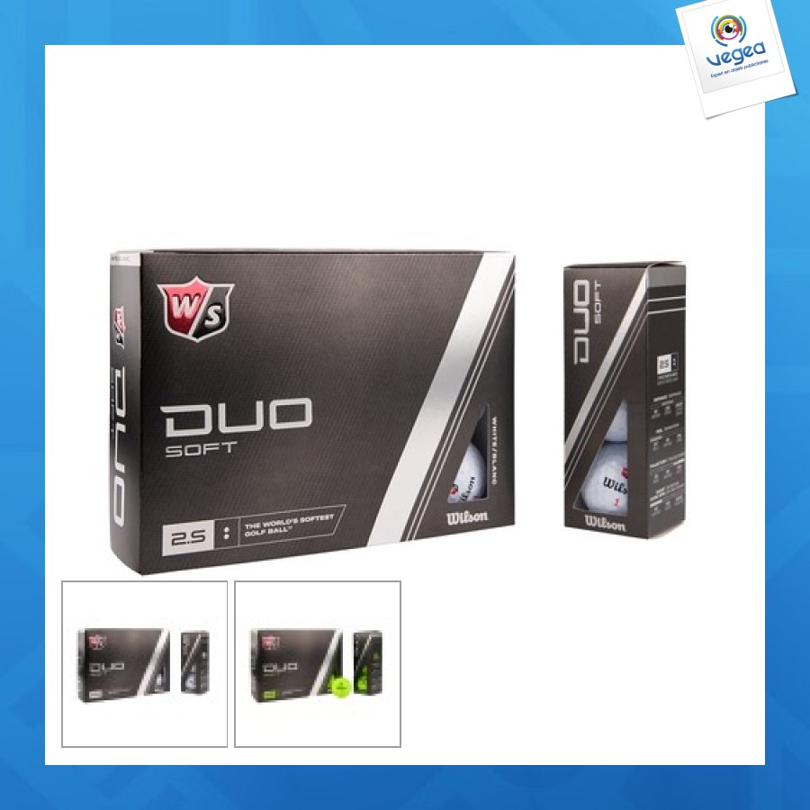 Balle de golf promotionnelle colorée - wilson duo soft