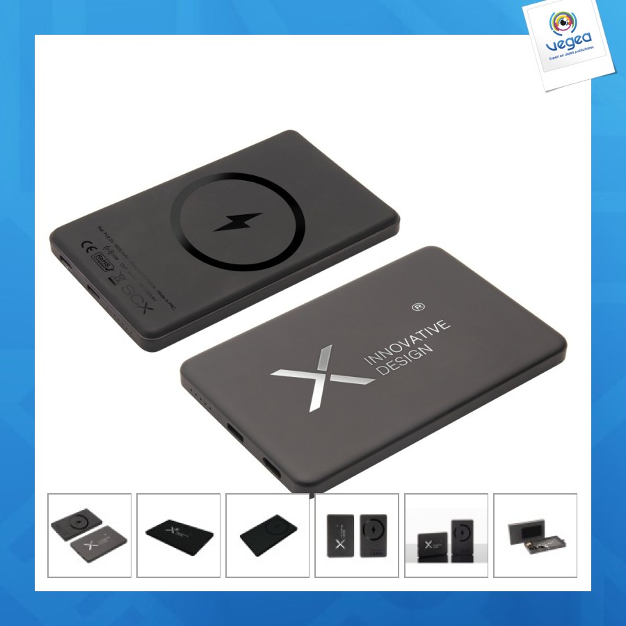 Batterie personnalisable externe magnétique extra fin 5000mah garantie 3 ans