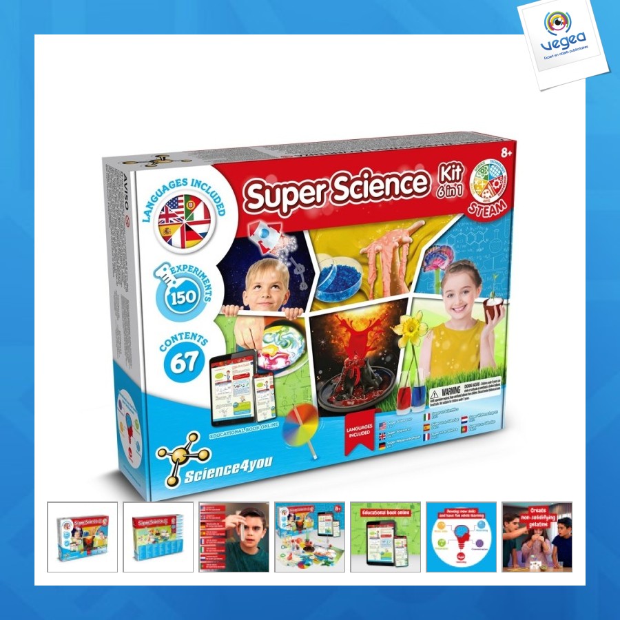 6 in 1 super science kit i. jouet éducatif pour enfants