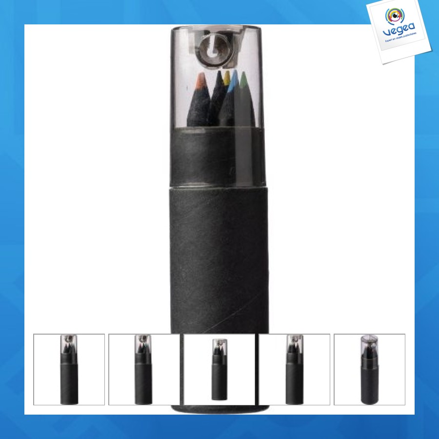 Tube en carton recyclé de 7 crayons beate