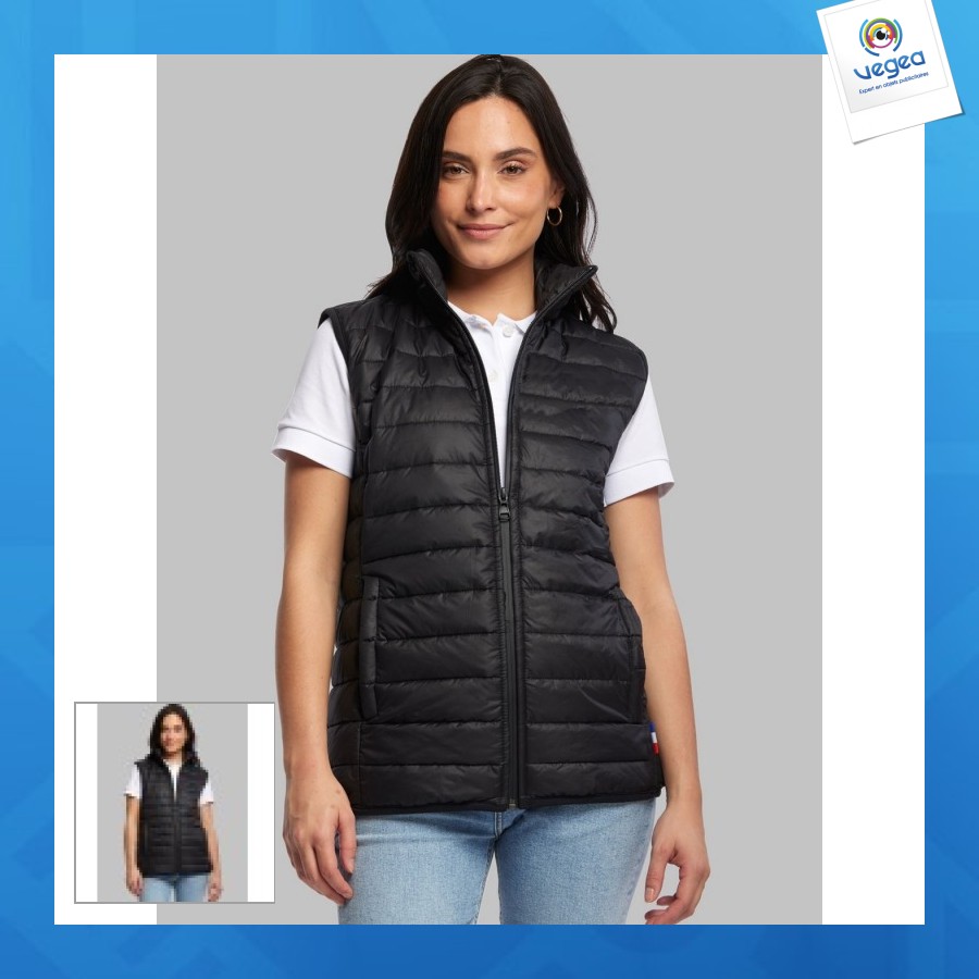 Doudoune sans manches femme made in france