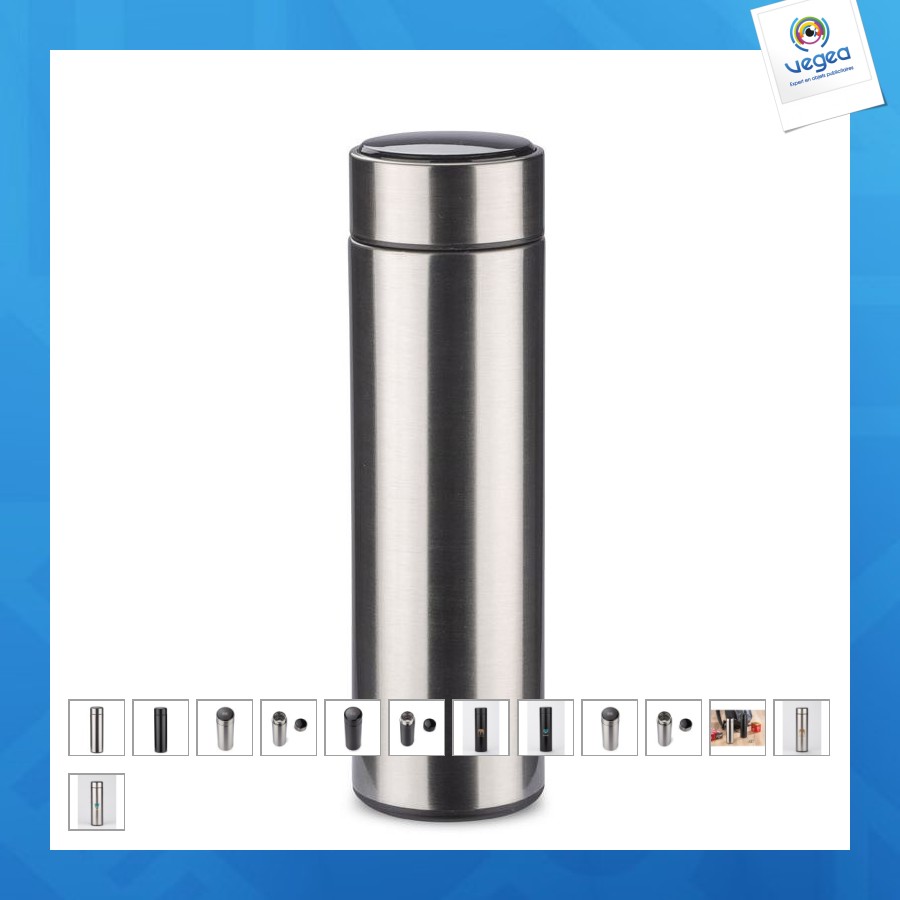 Bouteille thermique avec thermomètre ledikt 500ml