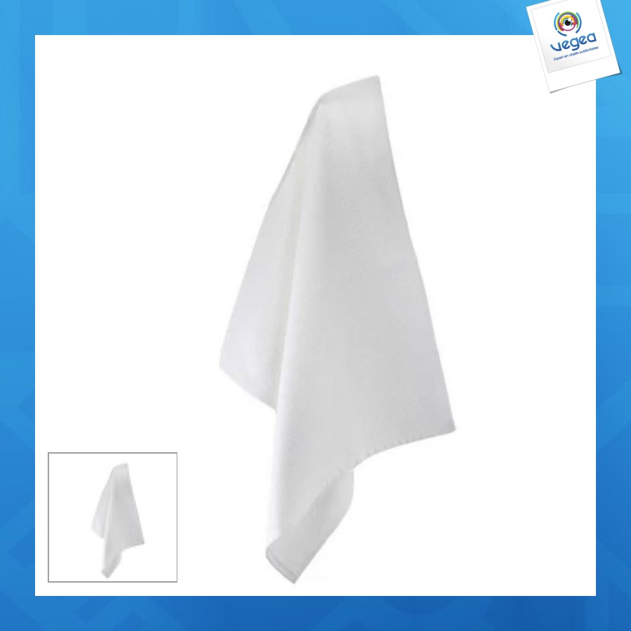 Torchon coton personnalisé - blanc