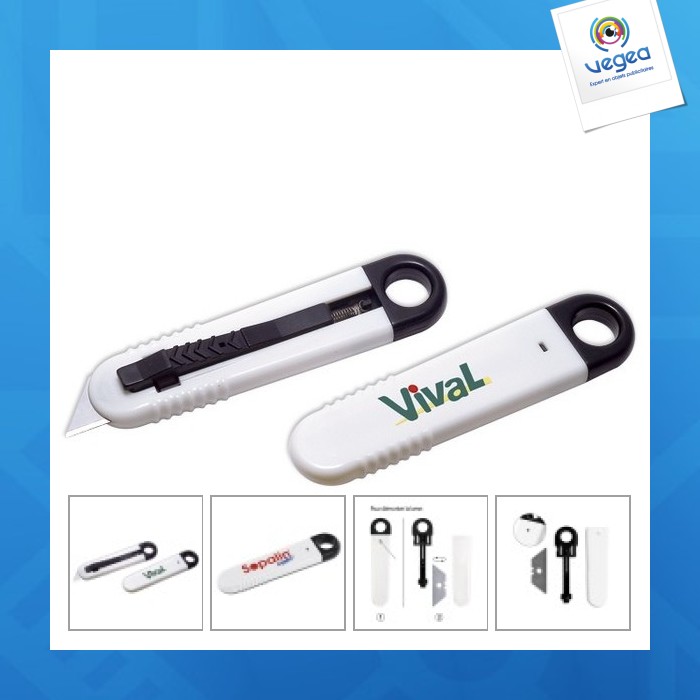 Cutter personnalisé plastique a lame auto-retractable