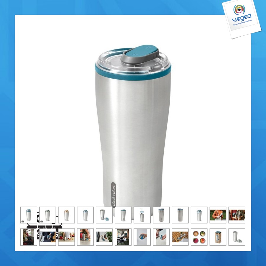 Mug de voyage personnalisable isotherme 600ml blackblum