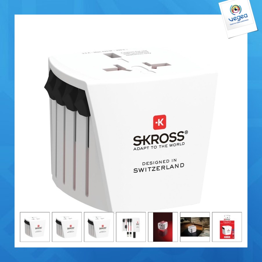 Skross adaptateur publicitaire de voyage universel muv micro