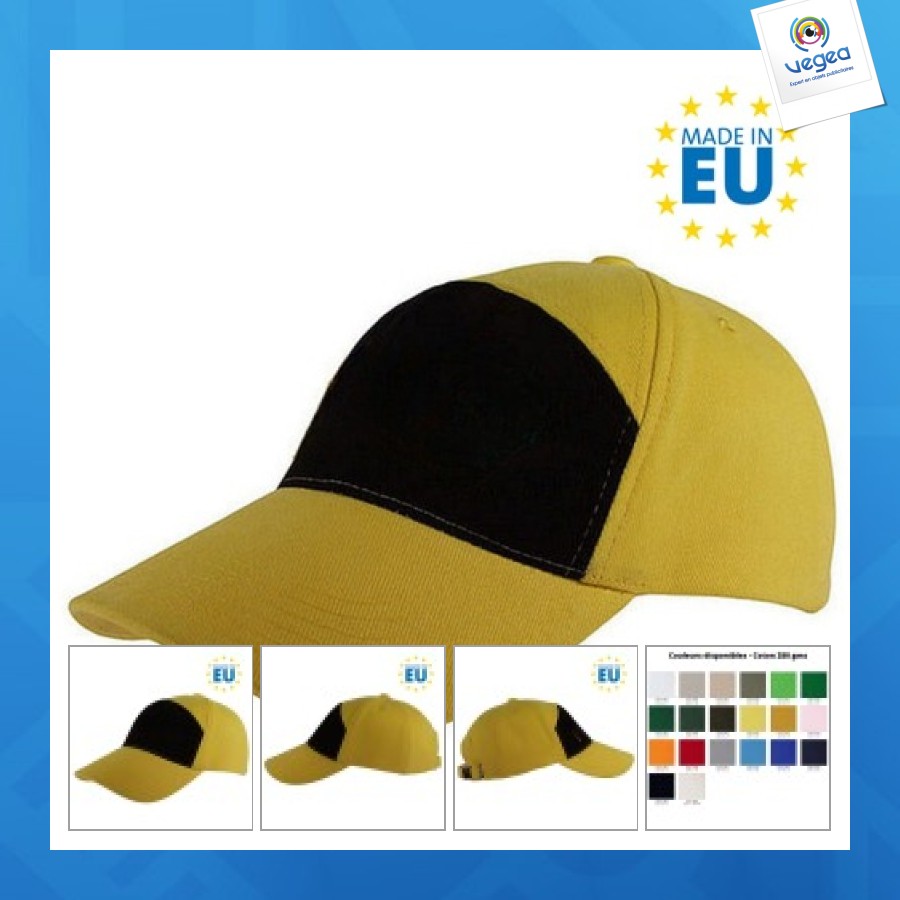 Casquette personnalisable baseball 5 pans adulte