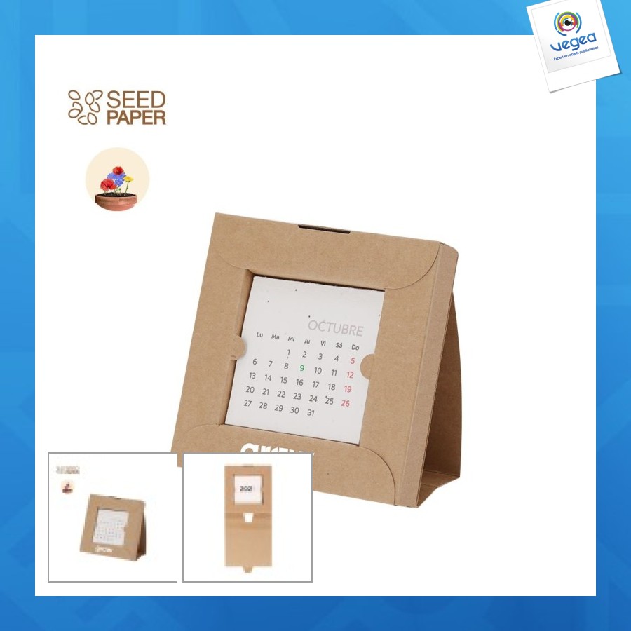 Calendrier publicitaire bureau ensemencé - krily