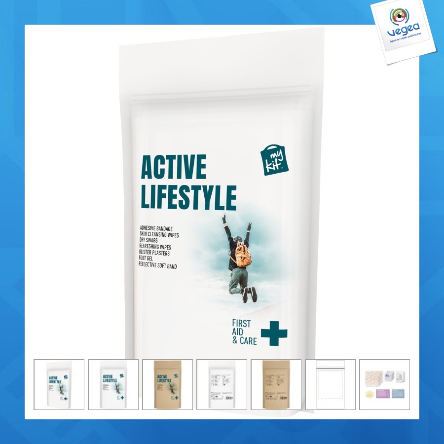 Kit de premiers soins mykit pour mode de vie actif avec pochette en papier