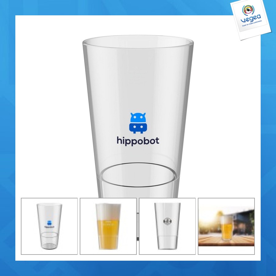 Verre à bière publicitaire en plastique 330 ml