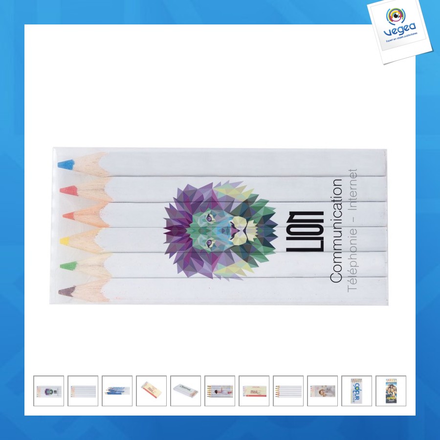 Set quadri 6 couleurs 8,7cm
