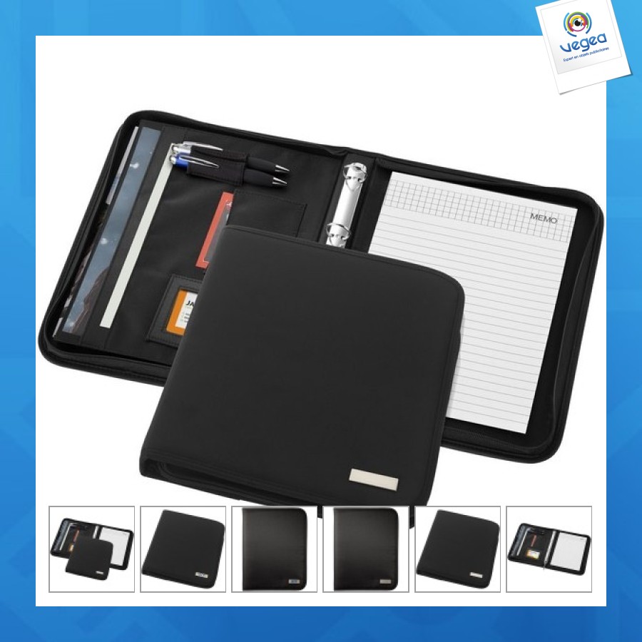 Conférencier personnalisable a4 zippé de luxe sandford