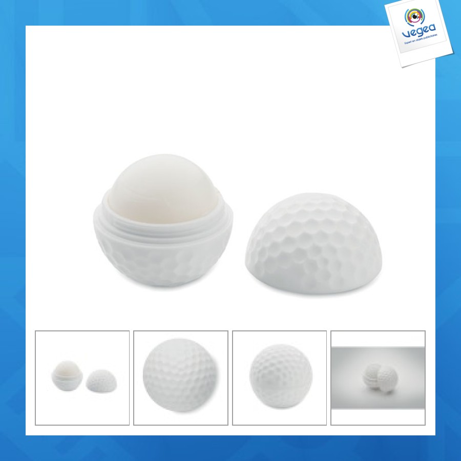 Golf - baume personnalisable à lèvres balle de golf