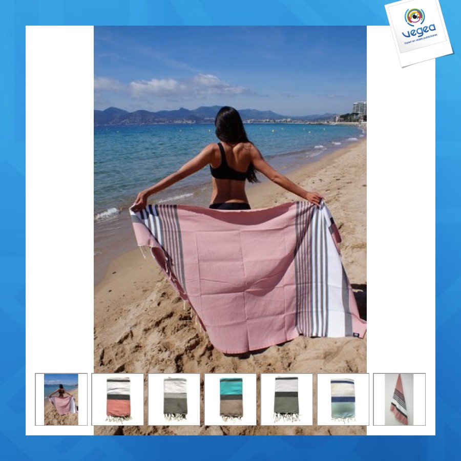 Fouta promotionnelle déco recyclée 200x100cm