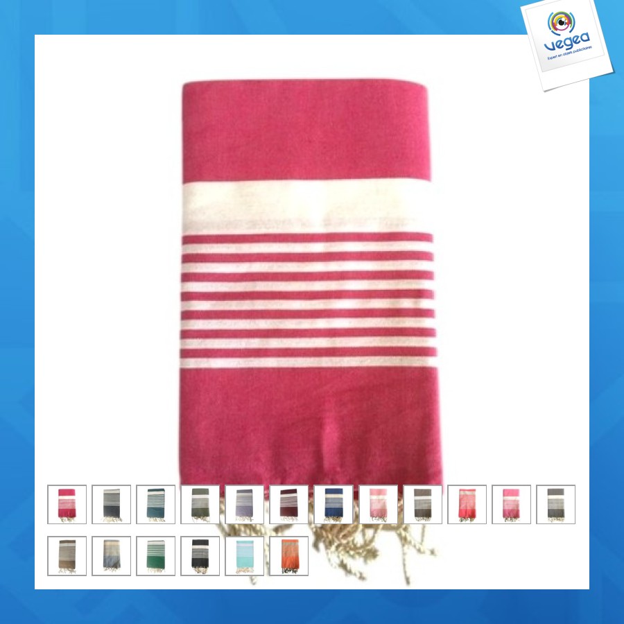 Fouta personnalisable paul coton recyclé 190g 200x100cm